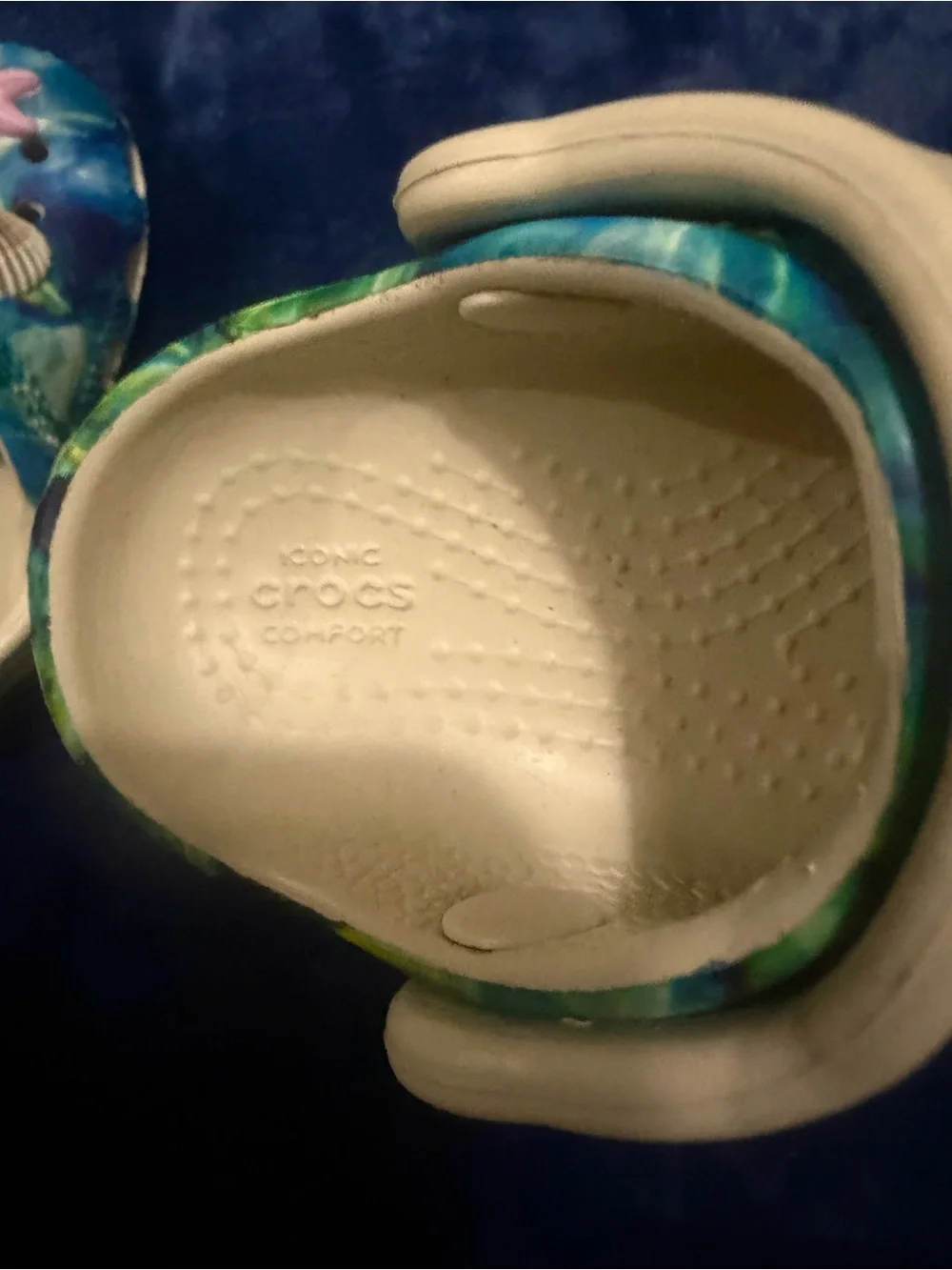 Crocs Kids C4 Ocean Tie Dye Clogs Sea Life Charms NWOT